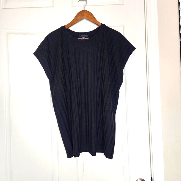 Eileen Fisher Tops - Eileen Fisher Iris Wide Rib Stretch Tencel Square Top | Black | Size XL